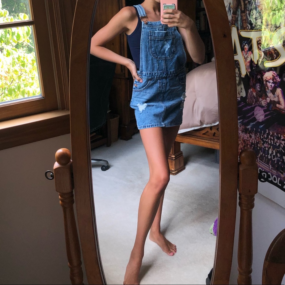 Jean Overalls Dress